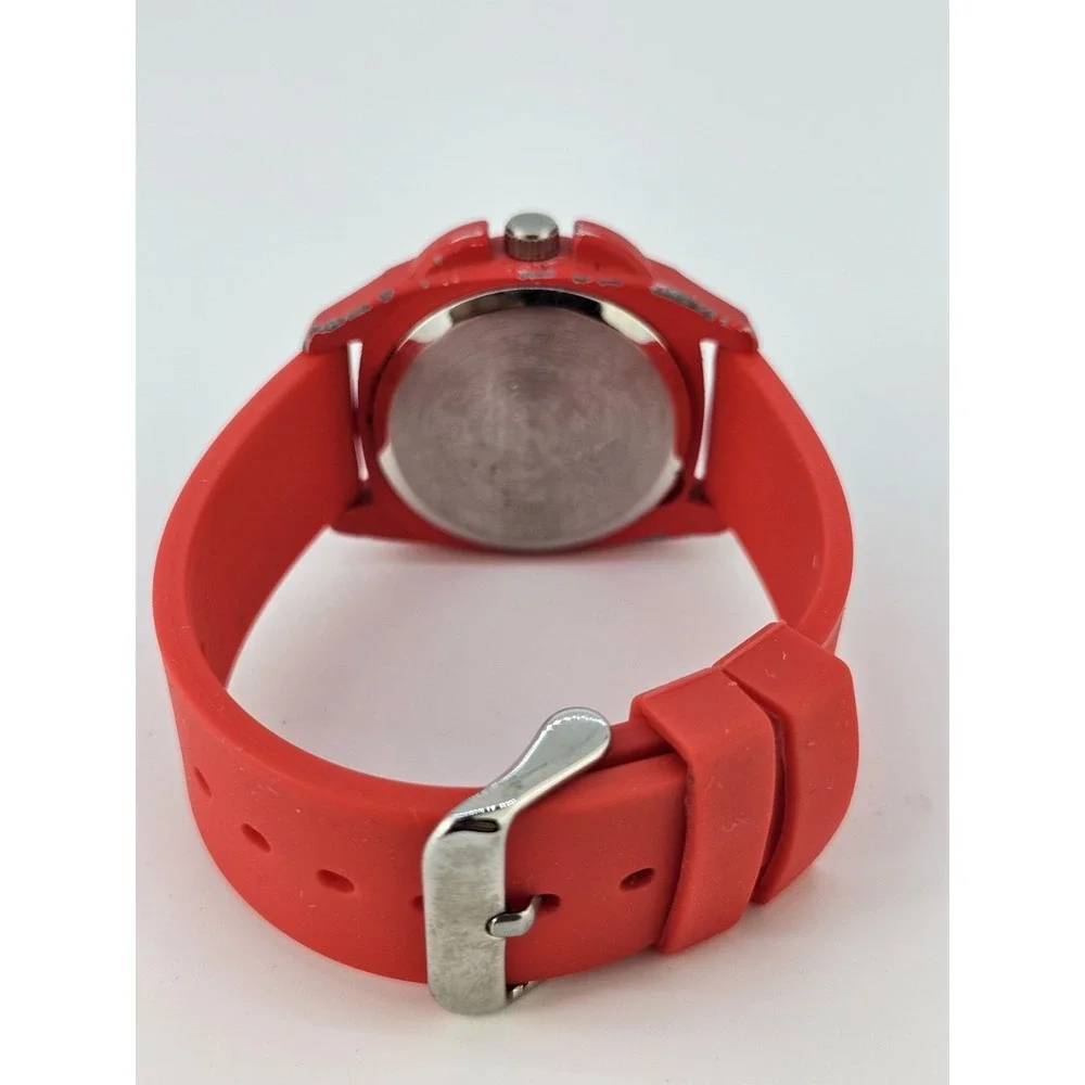 Freestyle Adrenaline Men Watch 40MM White Dial Red Plastic Bands‎ New Battery